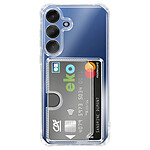 Avizar Coque pour Galaxy S24 / S25 avec Porte-cartes Intégré et Coins Renforcés Transparent