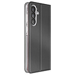 Avizar Étui pour Galaxy A57 Texturé Strié avec Fonction Support et Porte-cartes Noir