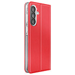 Avizar Étui pour Galaxy A57 Texturé Strié avec Fonction Support et Porte-cartes Rouge