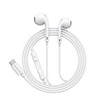 Mayaxess Écouteurs Filaires USB-C avec Micro intégré pour Fairphone 4 Blanc