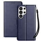 Avizar Étui Portefeuille pour Galaxy S26 Ultra avec Dragonne et Fonction Support Vidéo Bleu nuit Avizar Étui Portefeuille pour Galaxy S26 Ultra avec Dragonne et Fonction Support Vidéo Bleu nuit