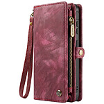 CaseMe Protection 2-en-1 pour Galaxy S26 avec Coque Détachable et Porte-Monnaie Bordeaux