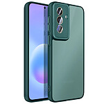 Avizar Coque Translucide pour Galaxy A57 Dos Givré Antichoc avec Lentilles Caméra Vert foncé