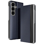 Avizar Étui Clapet pour Galaxy S26 Conception Bi-matière Ultra Fin avec Support Vidéo Bleu nuit