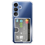 Avizar Coque pour Galaxy S25 Plus avec Porte-cartes Intégré et Coins Renforcés Transparent