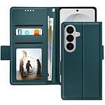 Avizar Étui Portefeuille pour Galaxy S26 Effet Cuir Cousu avec Dragonne Vert