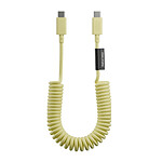 Native Union Câble USB-C vers USB-C 60W Spiralé 1.2m Série POP Charge Rapide Jaune