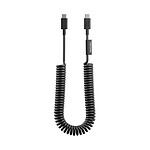 Native Union Câble USB-C vers USB-C 60W Spiralé 2.4m Série POP Charge Rapide Noir