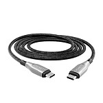 CYGNETT Câble USB-C vers USB-C 3m Charge Rapide Ultra Résistant Noir / Argent