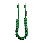 Native Union Câble USB-C vers USB-C 60W Spiralé 2.4m Série POP Charge Rapide Vert