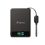 BMX Batterie Externe MagSafe SolidSafe 5000mAh Qi2 15W avec Écran LCD et Câble USB-C Noir