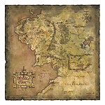 Le Seigneur des Anneaux - Impression Art Print Parchment Map of Middle-earth 59 x 30 cm Le Seigneur des Anneaux - Impression Art Print Parchment Map of Middle-earth 59 x 30 cm