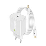 Mayaxess Chargeur Secteur pour Galaxy S24 Ultra 20W + Câble USB-C 1m Blanc