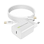 Mayaxess Chargeur Secteur pour Galaxy S24 Plus 20W + Câble USB-C 1m Blanc