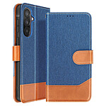 Avizar Étui Portefeuille pour Galaxy A57 Effet Denim avec Languette Magnétique Bleu Avizar Étui Portefeuille pour Galaxy A57 Effet Denim avec Languette Magnétique Bleu