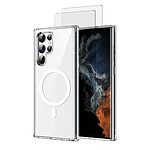 Evetane Coque Samsung Galaxy S22 ultra Magnétique Compatible Magsafe + 2 Vitres Protection Ecran Antichocs