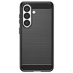 Avizar Coque pour Galaxy S26 en Silicone Effet Carbone Texture Brossée Noir
