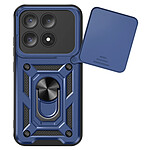 Mayaxess Coque pour Xiaomi 17 avec Cache Caméra Coulissante et Bague Magnétique Bleu nuit