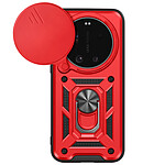 Mayaxess Coque pour Xiaomi 17 Ultra avec Cache Caméra Coulissante et Bague Magnétique Rouge