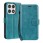 Mayaxess Étui Portefeuille pour Xiaomi 17 avec Dragonne et Fonction Support Turquoise