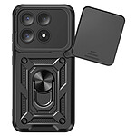 Mayaxess Coque pour Xiaomi 17 avec Cache Caméra Coulissante et Bague Magnétique Noir