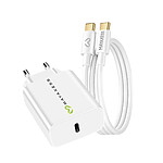 Mayaxess Chargeur Secteur pour Galaxy A55 20W + Câble USB-C 1m Blanc