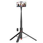 Forcell Perche Selfie sans Fil 1.70m pour Smartphone 60 à 95 mm avec Trépied Automatique Noir