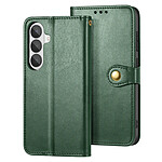 Avizar Étui Portefeuille pour Galaxy S26 avec Bouton-pression Magnétique et Dragonne Vert