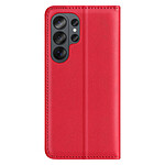 Dux Ducis Étui Portefeuille pour Galaxy S26 Ultra Anti-RFID Compatible Charge Sans Fil Qi Rouge