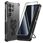 Avizar Coque pour Galaxy S26 Ultra avec Anneau 360° Magnétique et Verre Trempé Gris Avizar Coque pour Galaxy S26 Ultra avec Anneau 360° Magnétique et Verre Trempé Gris