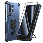 Avizar Coque pour Galaxy S26 Ultra avec Anneau 360° Magnétique et Verre Trempé Bleu