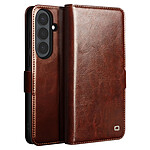 Qialino Étui Portefeuille Vintage pour Galaxy S26 Plus avec Support Vidéo Marron Qialino Étui Portefeuille Vintage pour Galaxy S26 Plus avec Support Vidéo Marron
