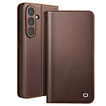 Qialino Étui Portefeuille pour Galaxy S26 Plus avec Support en Cuir Effet Mat Marron Qialino Étui Portefeuille pour Galaxy S26 Plus avec Support en Cuir Effet Mat Marron