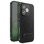Avizar Coque pour Honor 600 Lite Effet Carbone Compatible MagSafe / Qi2 avec Béquille Noir Avizar Coque pour Honor 600 Lite Effet Carbone Compatible MagSafe / Qi2 avec Béquille Noir