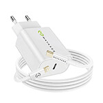 Mayaxess Chargeur Secteur pour iPhone SE 2022 18W + Câble Lightning 1m Blanc