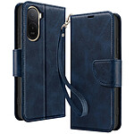 Avizar Étui Portefeuille pour Redmi A7 Pro Style Rétro avec Support Bleu nuit