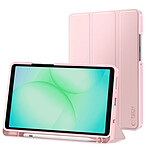 Tech-Protect Étui Clapet pour Galaxy Tab A11 Auto-Veille avec Support et Porte Stylet Rose