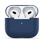 Evetane Housse de protection Silicone Liquide Bleue Compatible avec Apple Airpods 4