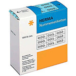 HERMA Boîte 1000 Etiquettes Triple Numérotation 0-999 10 x 22 mm Noir sur Bleu HERMA Boîte 1000 Etiquettes Triple Numérotation 0-999 10 x 22 mm Noir sur Bleu