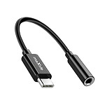 Maxlife Adaptateur Audio Jack 3.5mm Femelle vers USB-C Mâle Compact 13.5cm Noir