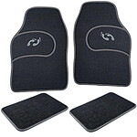 Avizar Ensemble de Tapis de Sol Auto Universels 4 Pièces PVC Velours Antidérapants