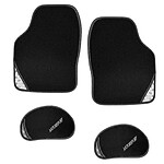 Avizar Ensemble de Tapis de Sol Automobile Universels 4 pièces en PVC Floqué 42×57cm