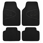 Avizar Ensemble de Tapis de Sol Automobile Universels 4 pièces en PVC Floqué 41×64cm