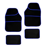 Avizar Tapis de Sol Voiture 4 pièces Universels en PVC Floqué Antidérapant