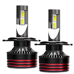 Avizar Lot de 2 Ampoules LED M8 Pro H4 60W 12V 6000K 12000lm IP65 pour Voiture