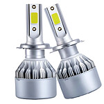 Avizar Lot de 2 Ampoules LED C6 H7 24W pour Phare Automobile Éclairage Haute Intensité