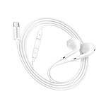 Mayaxess Écouteurs Filaires pour Galaxy S21 Plus USB-C avec Micro intégré Blanc