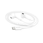 Mayaxess Écouteurs Filaires USB-C avec Micro intégré pour Galaxy S23 Blanc