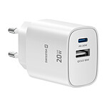 Swissten Chargeur USB-C 20W Power Delivery et USB-A Quick Charge 3.0 18W Blanc Swissten Chargeur USB-C 20W Power Delivery et USB-A Quick Charge 3.0 18W Blanc