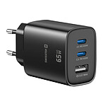 Swissten Chargeur 2 USB-C 65W Power Delivery et USB-A Quick Charge 3.0 18W Noir
